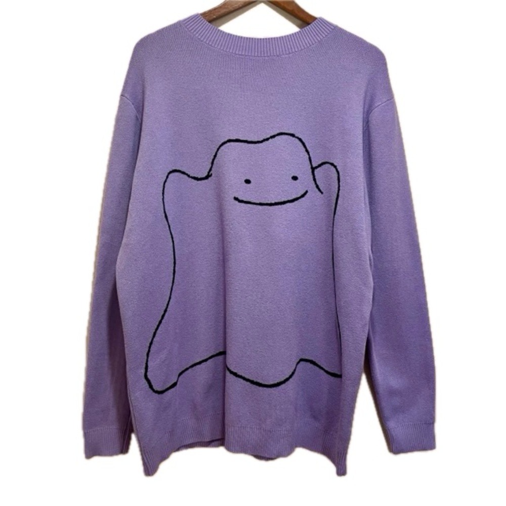 RARE BlackMilk Purple Knit Ditto Graphic Viscose Blend Sweater XXL